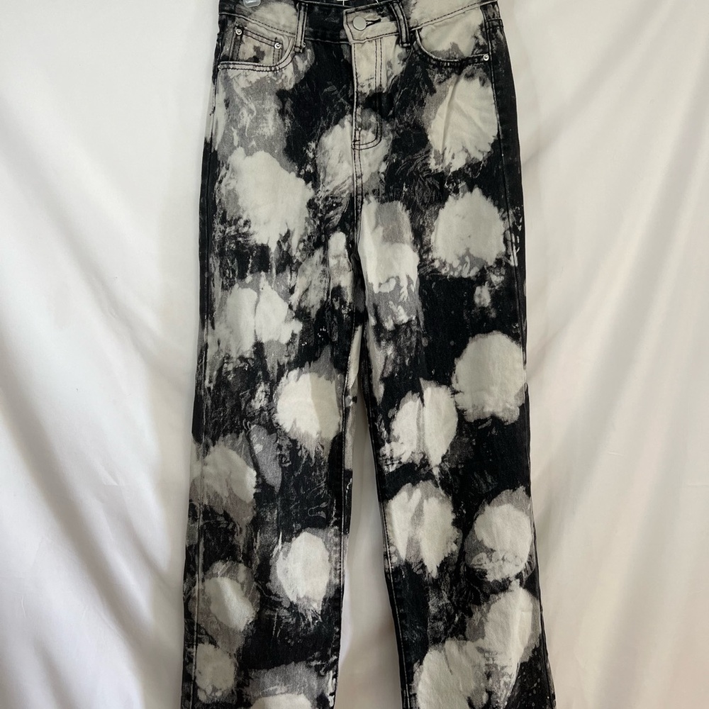 Black and White Patterned Jeans
